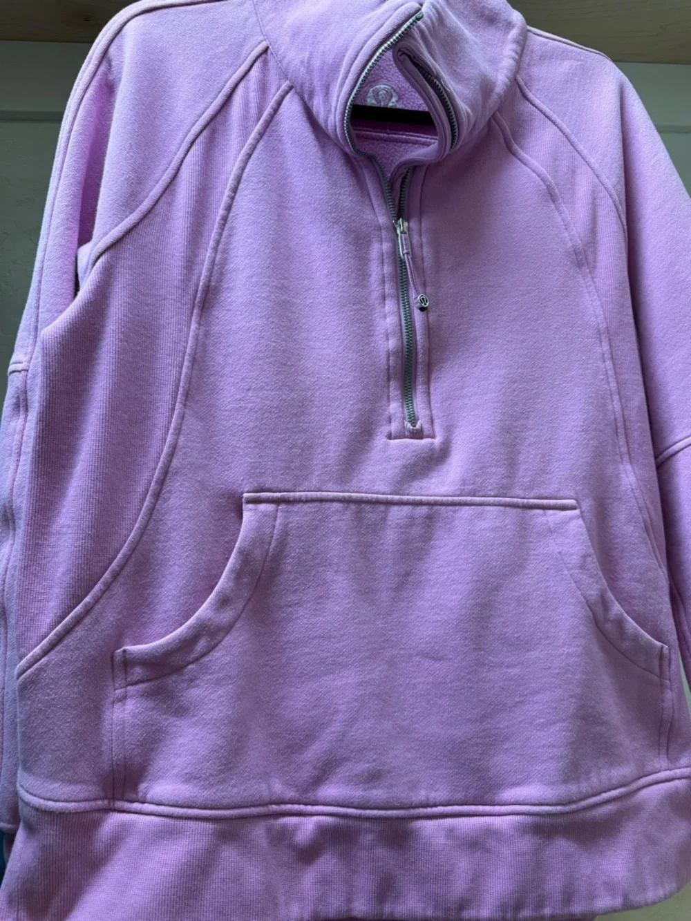lululemon scuba long half zip funnel neck in Dahlia Mauve size M/L - Picture 3 of 5